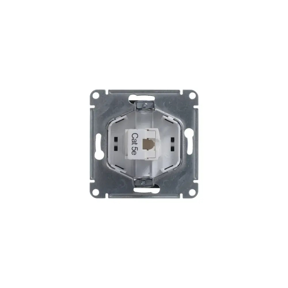 GLOSSA РОЗЕТКА компьютерная RJ45 кат.5Е, ШОКОЛАД