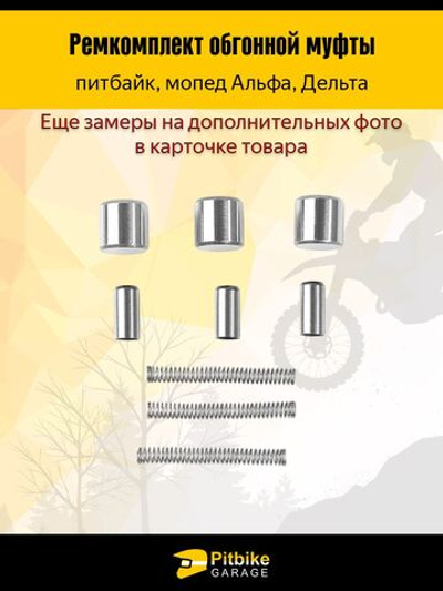 Ремкомплект обгонной муфты для двигателя питбайка, мопеда Альфа, Дельта