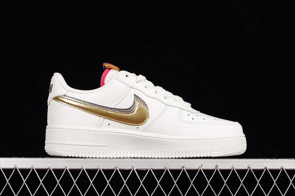 Nike Air Force 1 LV8 Double Swoosh Silver Gold (GS)