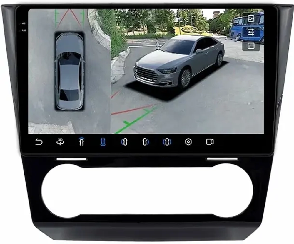 Магнитола для Subaru Levorg 1 VM 2017-2020 (без штатного 360) - FarCar BX9-360-9645F3A монитор 9.5" 2K QLED на Android 13, 6Гб+128Гб, CarPlay, 4G SIM-слот, 4 камеры в комплекте