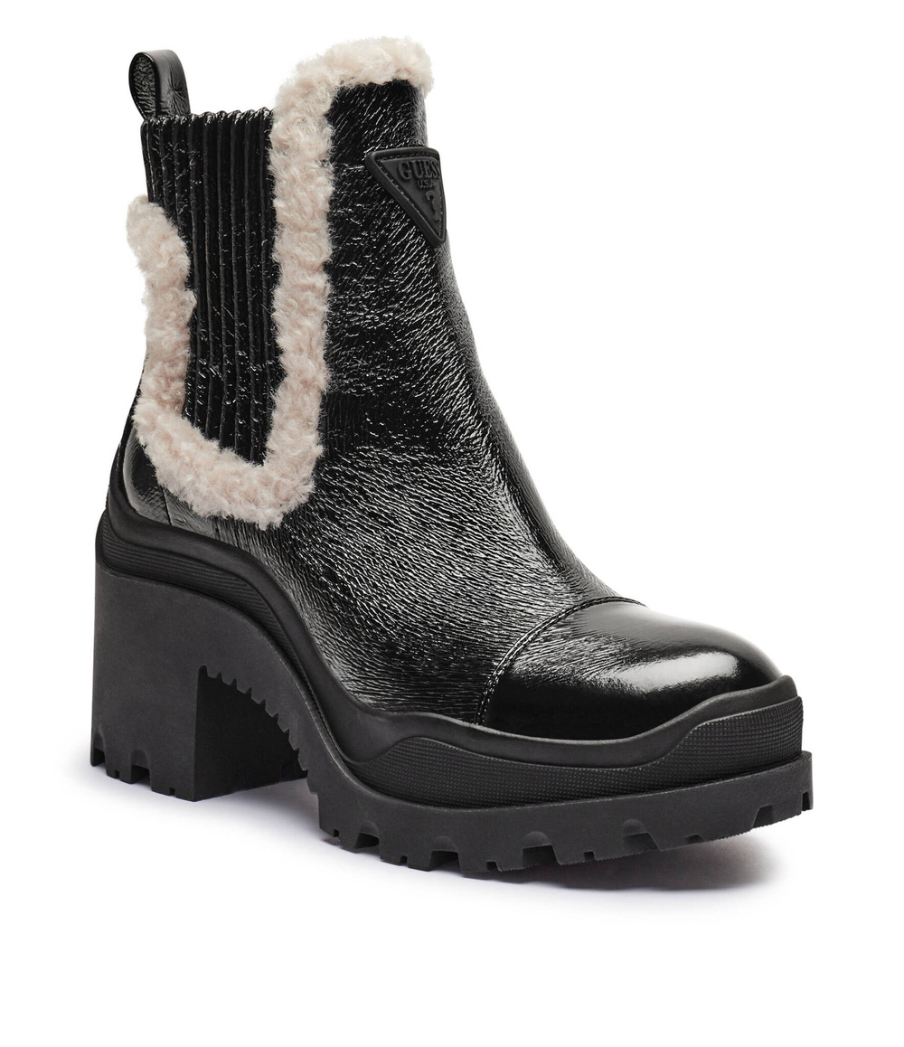 Ботильоны на каблуке YVETTE2 Shearling Guess - черный(FLFIV2 PAF10)