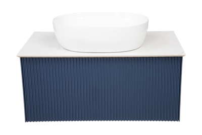 Тумба под раковину La Fenice Terra Blu Grigio синяя 80 FNC-01-TER-BG-80