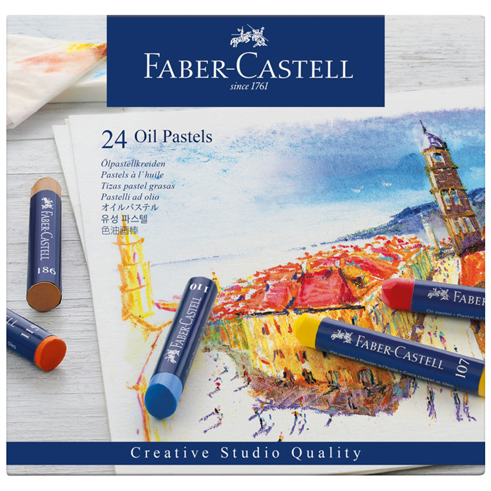 Пастель масляная Faber-Castell "Oil Pastels", 24 цвета, картон. упаковка 127024