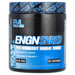 EVLution Nutrition, ENGN® Shred, предтренировочный комплекс Engine Shred®, Blue Raz, 240 г (8,5 унции)