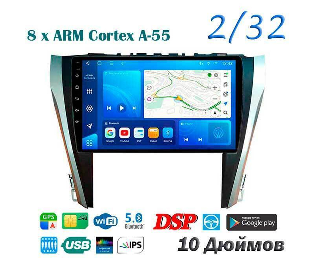Topway TS18 2+32GB 8 ядер для Toyota Camry 2015-2018 (тип2)