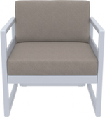 Комплект пластиковой мебели Siesta Contract Mykonos XL, серебристый, светло-коричневый