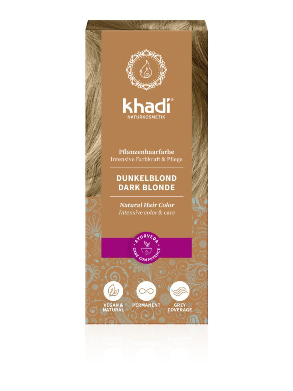 ТЕМНЫЙ БЛОНД натуральная краска для волос Khadi Naturprodukte, 100 гр