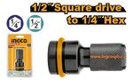 Переходник для гайковерта 1/2 на 1/4 INGCO ABH60501 INDUSTRIAL