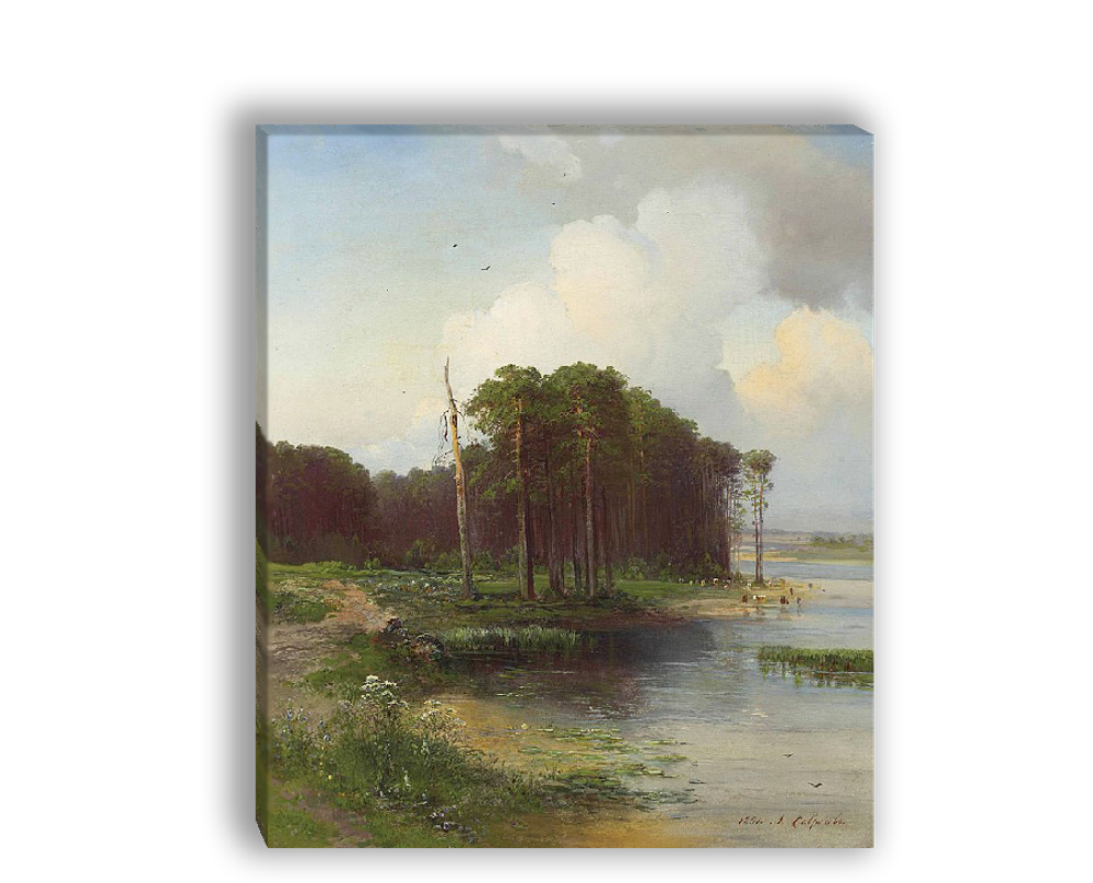 "Лосиный остров", Саврасов А. К., картина для интерьера (репродукция)
