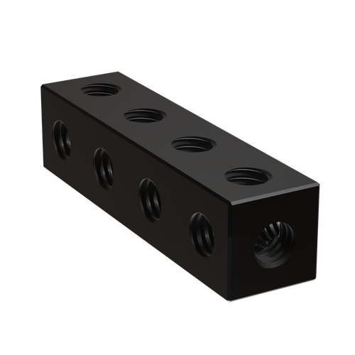 4 Hole Threaded Square Beam