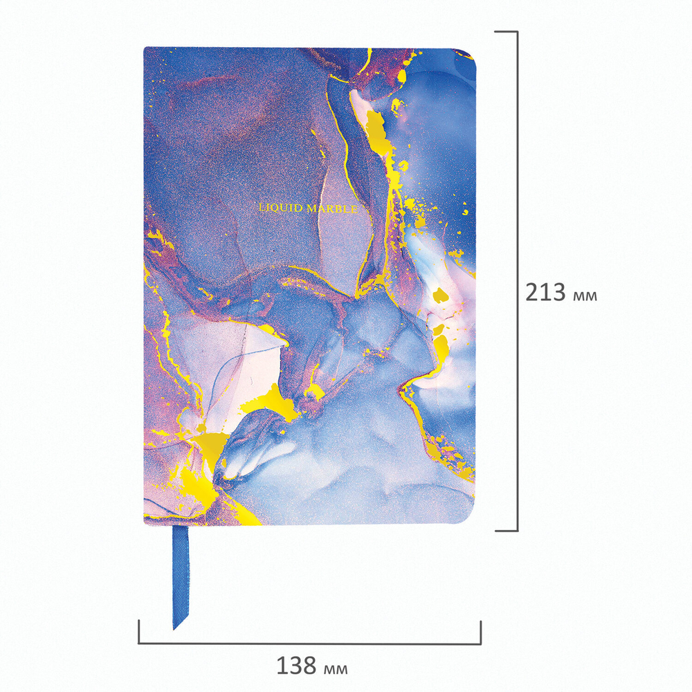 Ежедневник недатированный А5 (138х213 мм) BRAUBERG VISTA под кожу твердый 136 л. "Marble" (2 штуки в упаковке)