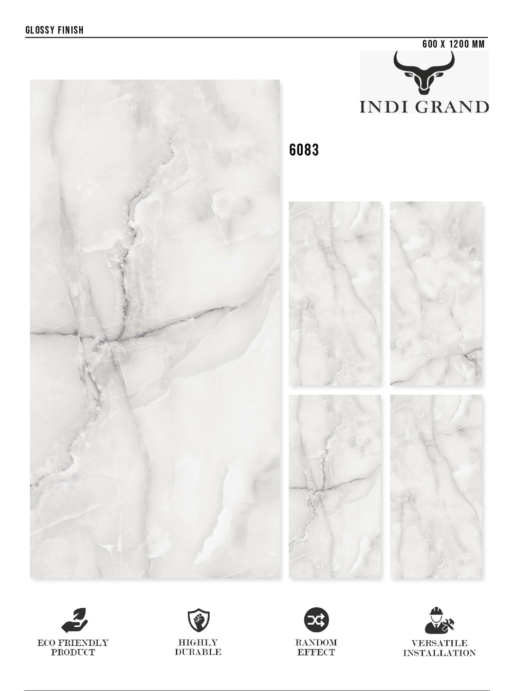 Керамогранит glossy №1 60х120, 6083