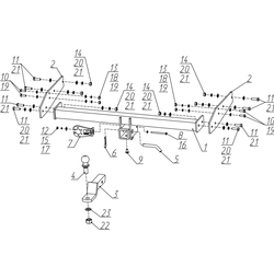 Фаркоп Berg для UAZ Patriot Pickup, 2016-, F.6313.002
