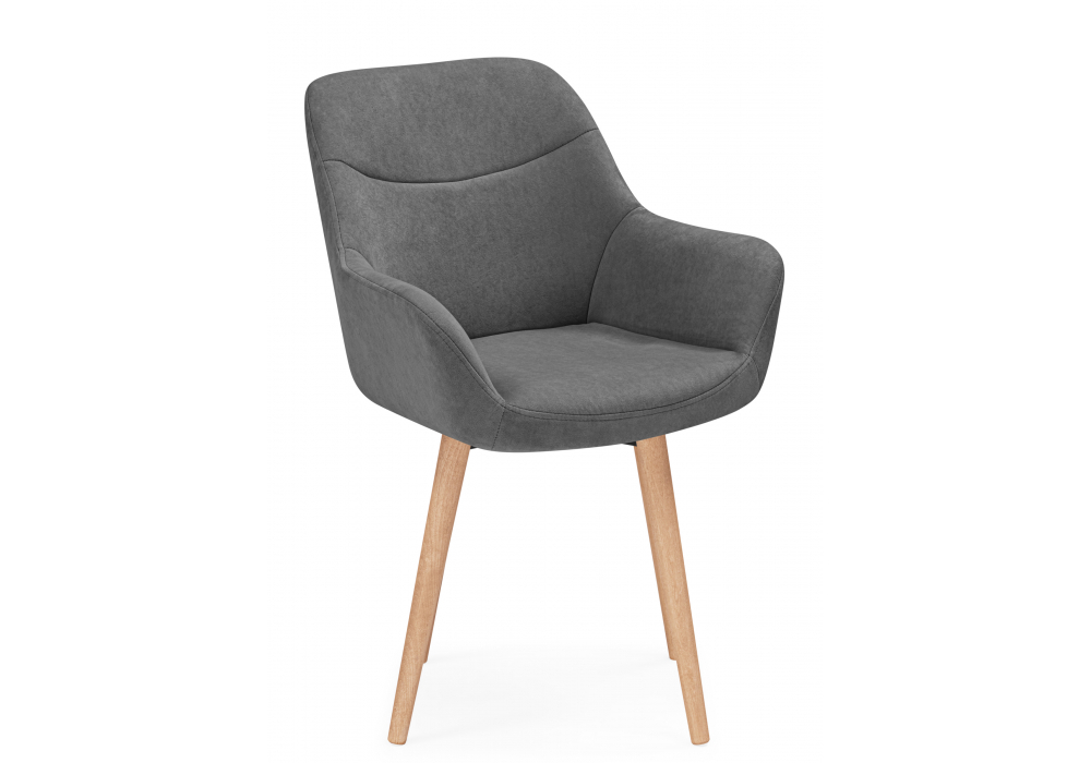 Стул деревянный Woodville Флюид 360 темно-серый (zd 995), светлое дерево