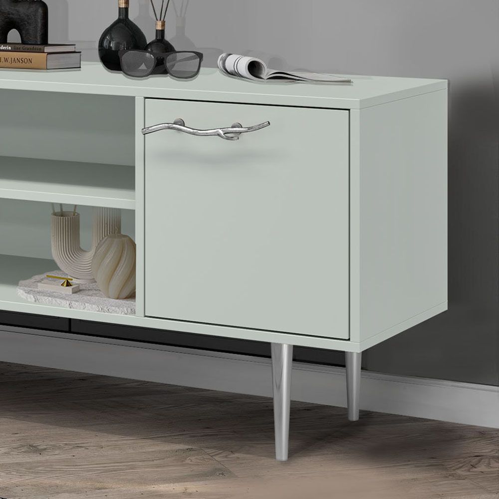 Тумба под ТВ Арт Колор matte 117см Стайл Сильвер Серый дым матовый