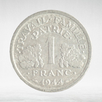 France, 1 Franc 1944 - Vichy French State, VF