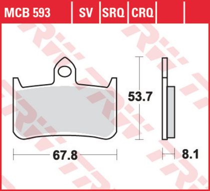 Колодки тормозные дисковые TRW MCB593SRQ