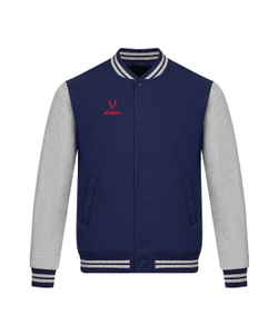 Бомбер ESSENTIAL Fleece Bomber, темно-синий/серый меланж
