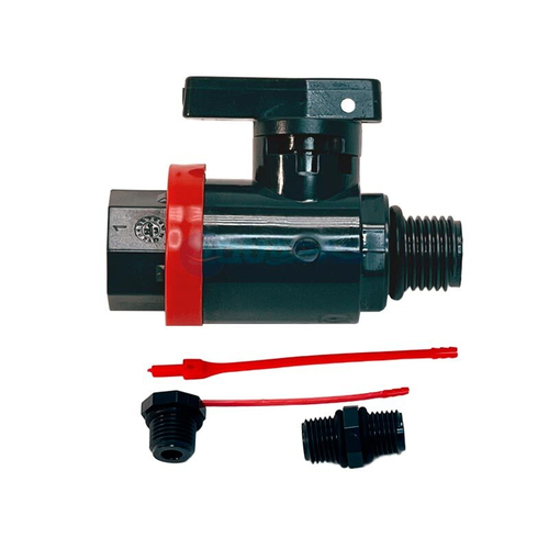 Шаровый кран ПВХ отбора проб 1/4"НР - 1/4" ВР, PN10 (EPDM, PTFE) кран лабораторный