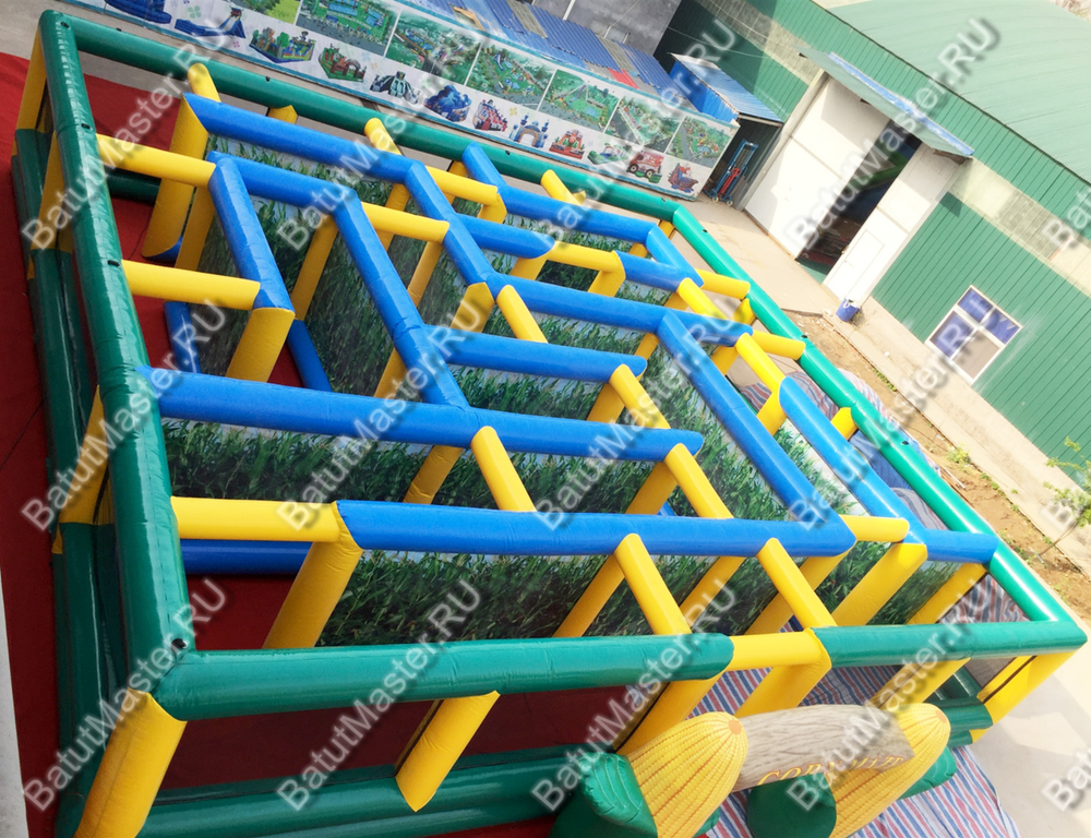 Надувной лабиринт "Кукурузная плантация" размер 12*11*2,8 м