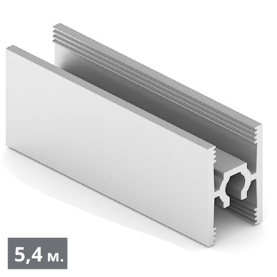 СТАНДАРТ Рамка средняя двери - центральный ригель (5,40 м) хром матовый (AL) (AS0640) Aristo