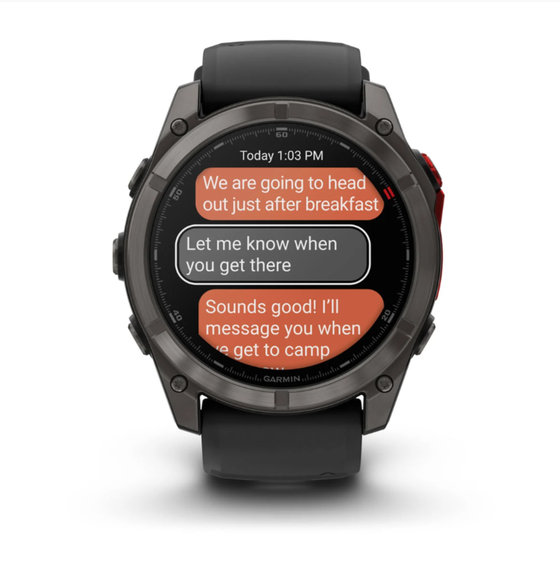 Умные часы Garmin Fenix 8 PRO, 51 мм, MicroLED, Sapphire, Carbon Gray DLC Titanium with Black/Pebble Gray Silicone Band