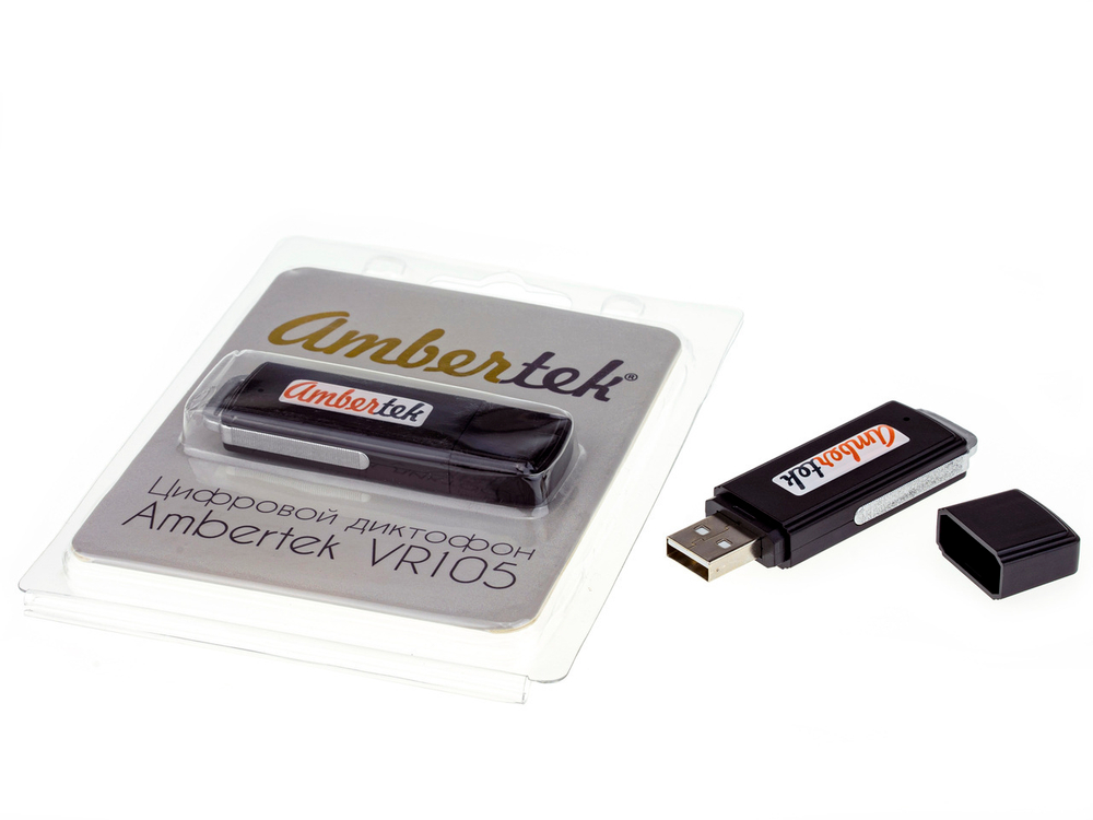 Мини диктофон Ambertek VR105 с датчиком звука