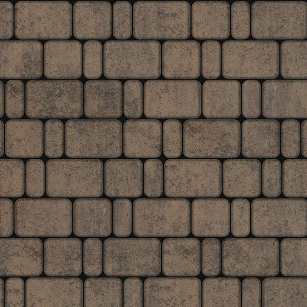 Тротуарная плитка КЛАССИКО - Листопад гладкий Шелковица, комплект из 3 видов плит