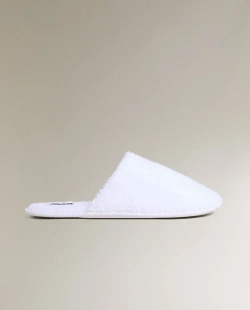 ZARA HOME МАХРОВЫЕ ТАПОЧКИ, БЕЛЫЙ