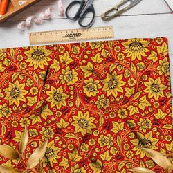 Ткань таффета царская хохлома