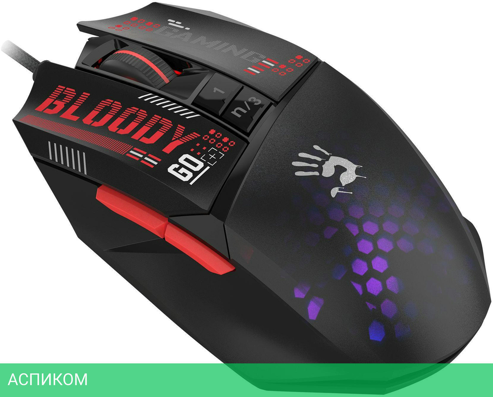 Мышь A4Tech Bloody W60 Max Mini черный