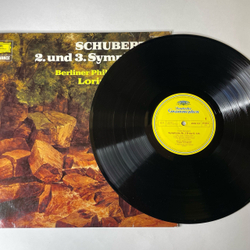 Винтажная виниловая пластинка LP Schubert Шуберт, Berliner Philharmoniker, Lorin Maazel, 2. Und 3. Symphonie (Германия 1977) Deutsche Grammophon