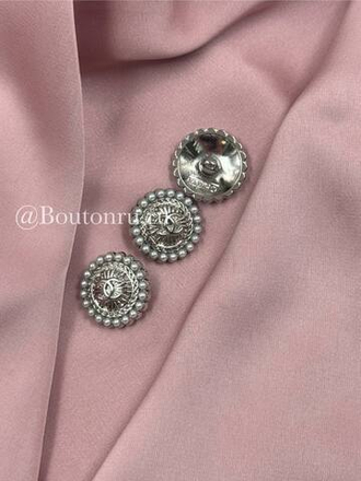 Пуговицы Шан. Серебро Жемчуг4 19,5 мм