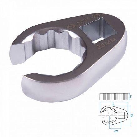 Цена на KING TONY (1031-26R) Ключ разрезной (воронья лапка) 26 мм, 1/2"