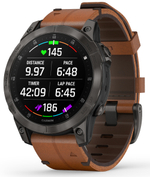 Умные часы Garmin Epix Gen 2 Black/Brown с Кожаным ремешком