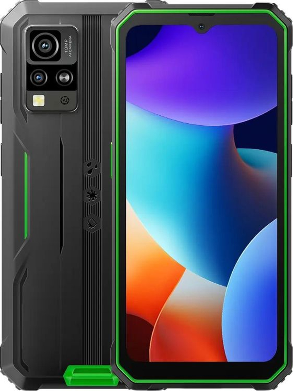 6.56" Смартфон BLACKVIEW BV4800 Pro 4/128Gb,  NFC,  IPS,  60Гц,  5180мAч,  зеленый