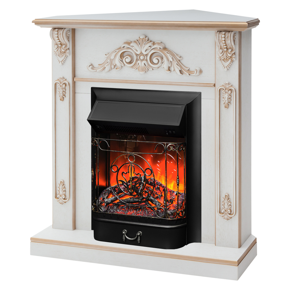 Каминокомплект Real Flame Anita Corner WT с очагом Majestic Lux Black (угловой) (без пульта)