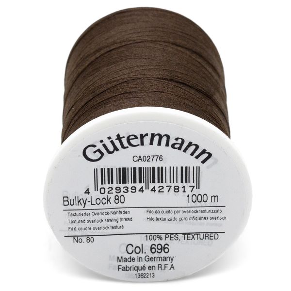 Нить текстурированная Gutermann Bulky-Lock 80 (1000 метров), 5 кат. | 696 т.шоколад