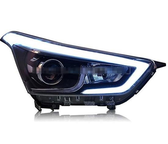 Передние фары Хендай Крета 2016-2020 V3 type [Комплект Л+П; Ходовые огни; Электрокорректор; биксеноновая линза]