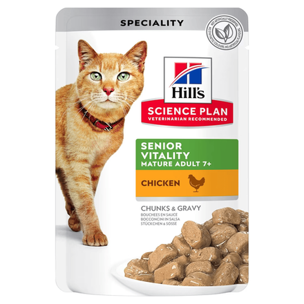 Hill's Science Plan Senior Vitality Пауч для пожилых кошек (Курица)