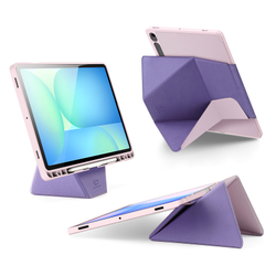 Чехол книжка розового цвета от Dux Ducis для Samsung Tab S10 FE, Tab S9 и Tab S9 FE, серия Vers Series Case, с магнитным держателем Pencil