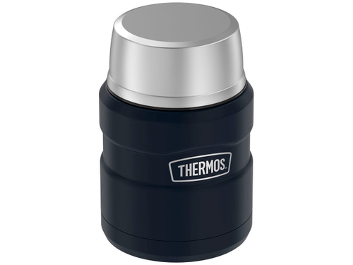 Термос для еды THERMOS KING SK-3000 MMB 0,47L, складная ложка, чёрный