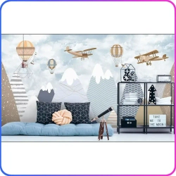 Фотообои флизелиновые в детскую "Детские горы" 500х300 см Luxury Walls AM06205-3
