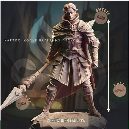Картис Копейщик ДнД DnD миниатюры набор Baldur s Gate