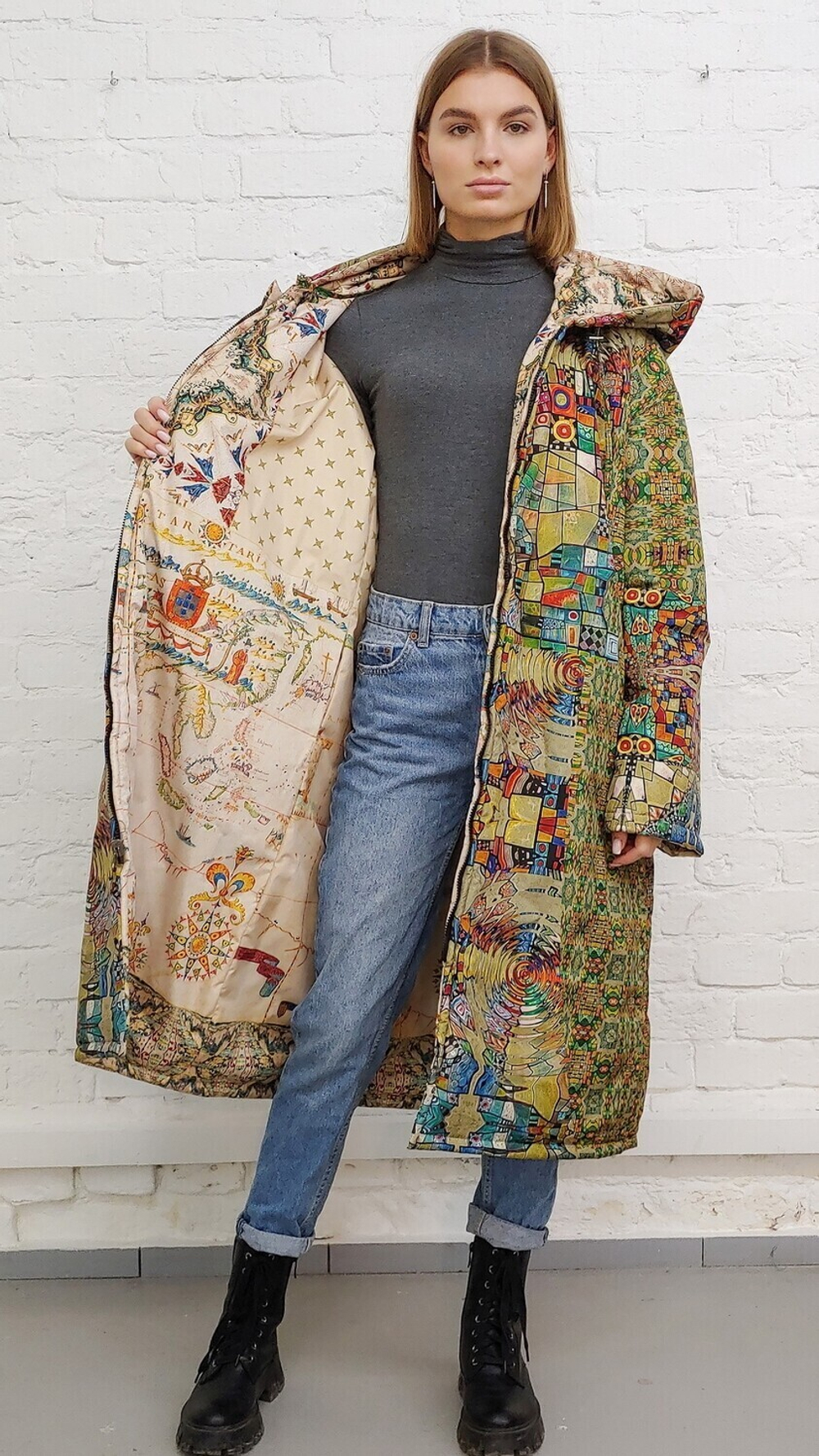 Двустороннее пальто-парка