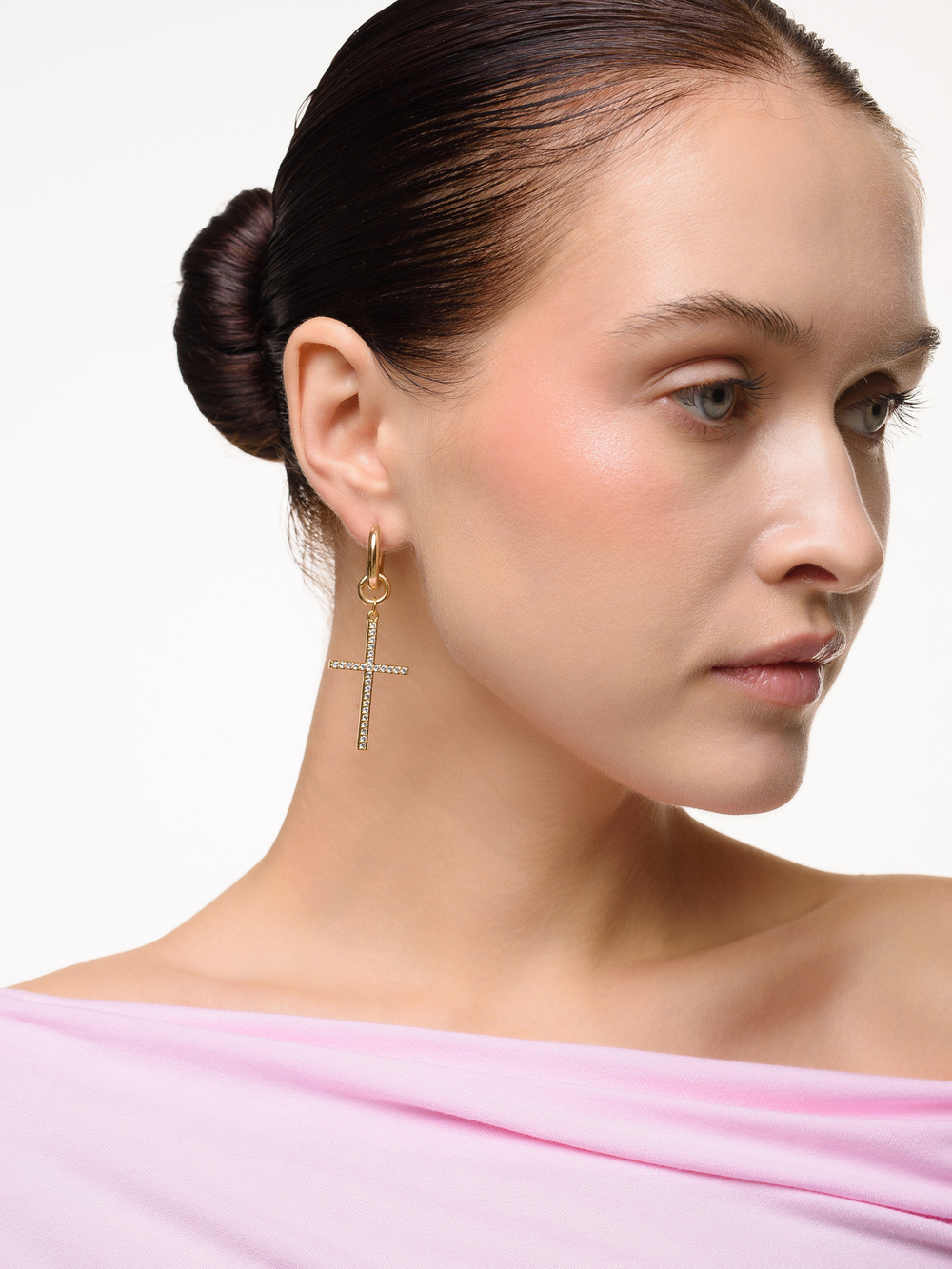 Серьги "Castle White" Gold