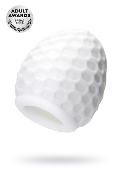 Мастурбатор A-Toys by TOYFA Pufl, ТРЕ, белый, 6 см, Ø 2,7 см