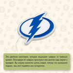 Нашивка на одежду, патч, шеврон на липучке "Tampa Bay Lightning" 6,5х6,5 см