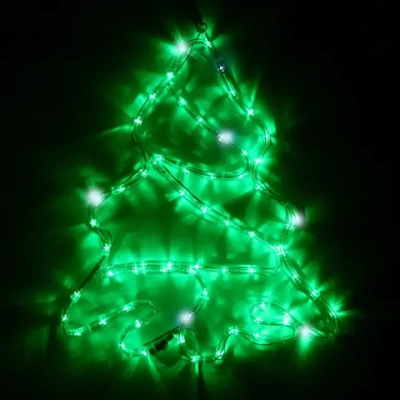 Фигура светодиодная, дюралайт, 47*40 см,»Елка», Зеленый