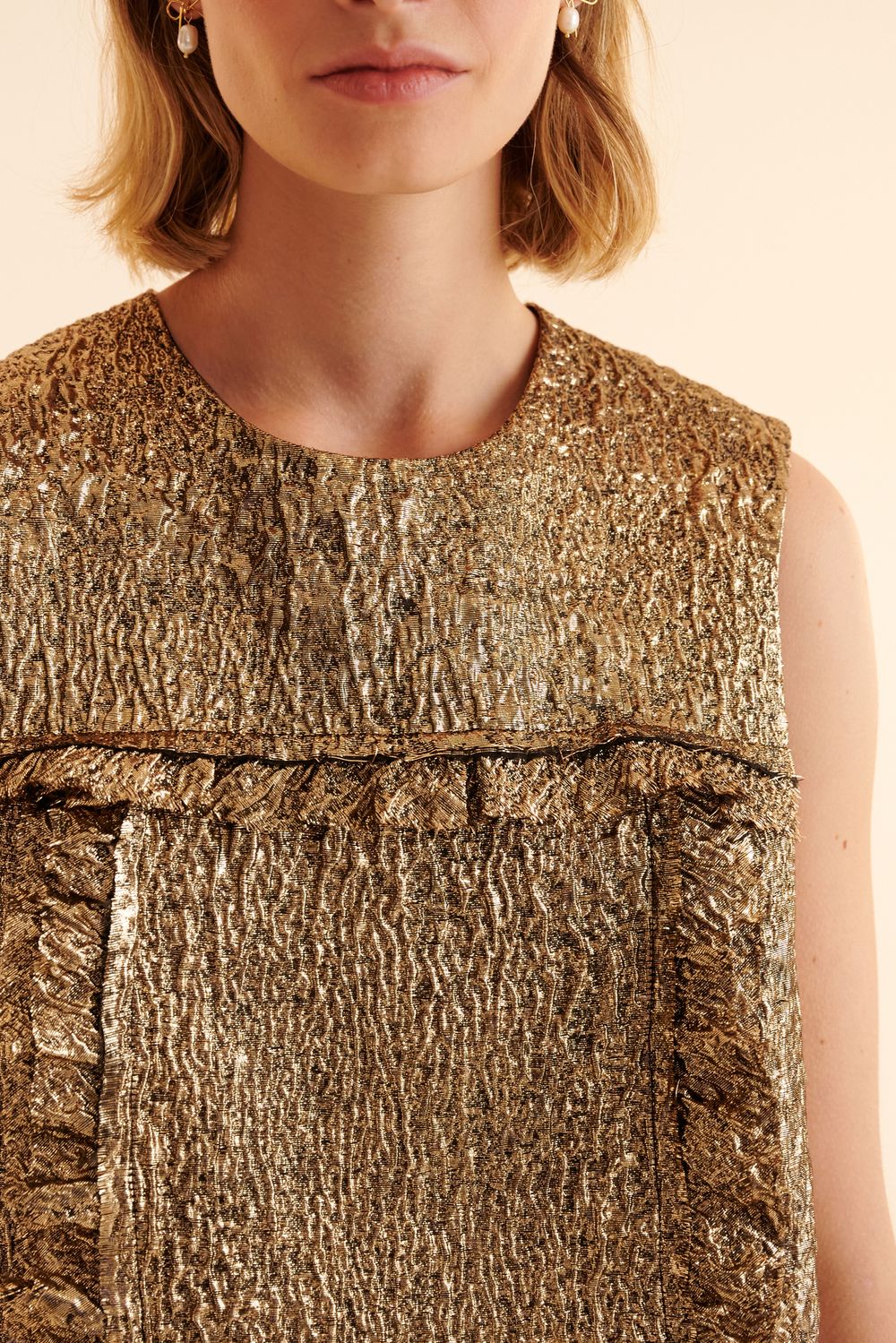 Платье-клоке (Принцесса на горошине), желтое золото